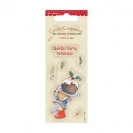 50 x 100mm Mini Clear Stamps - Winter Wishes - Christmas Cake