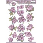 3D Cutting Sheet - Yvonne Creations - Pink Rose