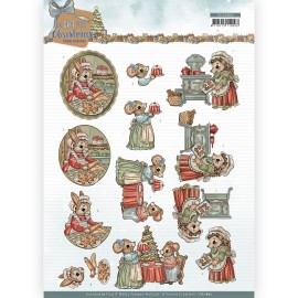 3D Cutting Sheet - Yvonne Creations - A Gift for Christmas - Christmas Cake
