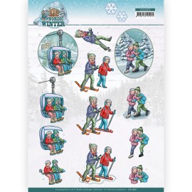 3D Cutting Sheet - Yvonne Creations - Funky Nanna – Nordic Winter - Wintersports