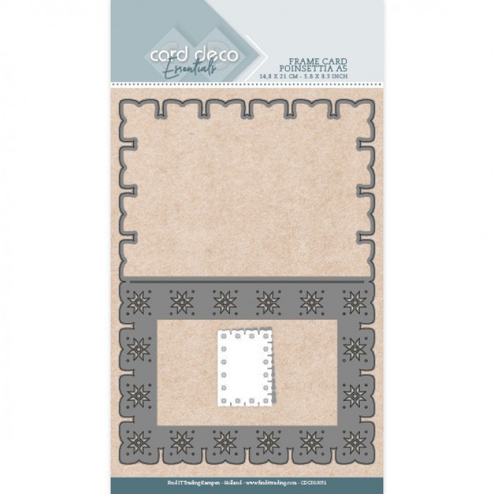 Card Deco Essentials Frame Dies - Poinsettia - A5