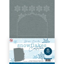 Card Deco Snowflake Collection - Shape Card Grey