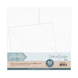 5 x 7 Cards and Envelopes 40PK White