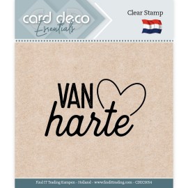 Card Deco Essentials - Clear Stamps - Van harte