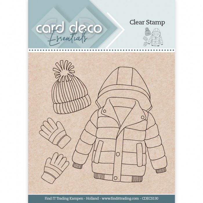 Card Deco Essentials Clear Stamps - Snow Clothes