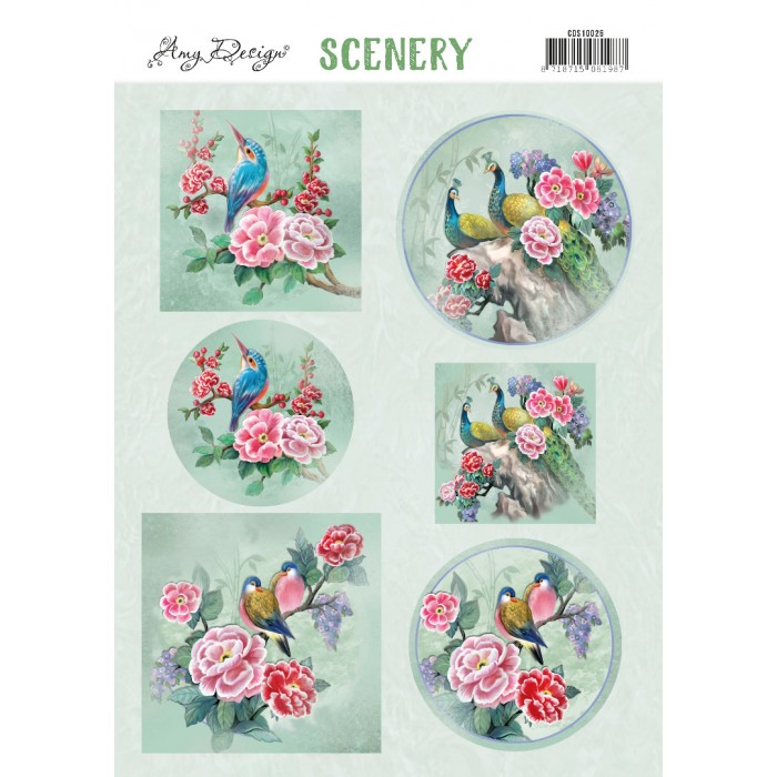 Push Out Scenery - Amy Design - Aquarella - Birds 