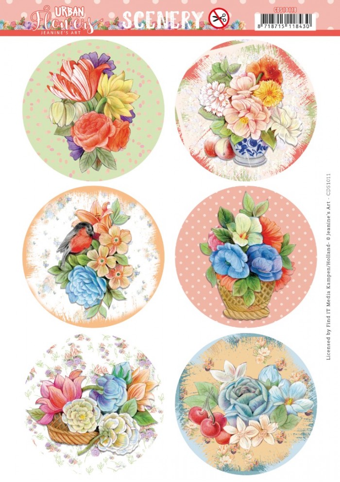 Push Out Scenery - Jeanine's Art - Urban Flowers - Wild Rose Round