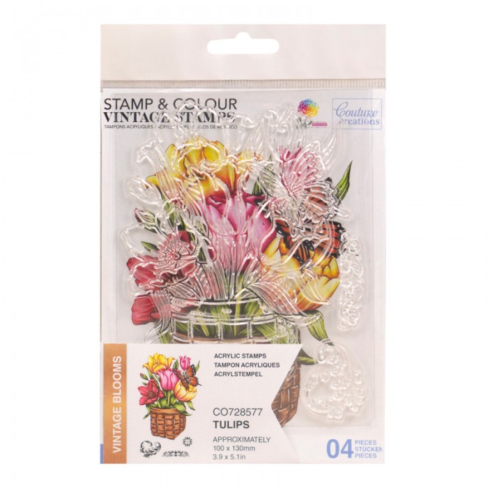 Tulip Stamp and Colour Set (4pc) 