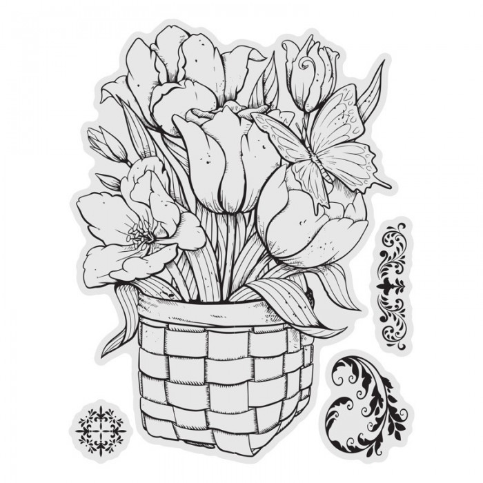 Tulip Stamp and Colour Set (4pc) 