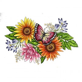 Sunflower Stamp and Colour Set (5pc)
