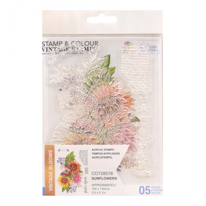 Sunflower Stamp and Colour Set (5pc) 
