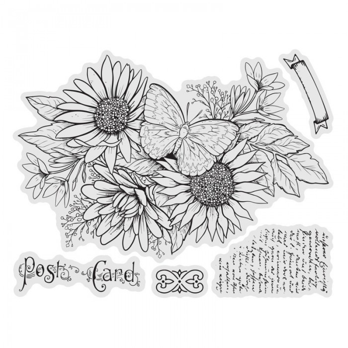 Sunflower Stamp and Colour Set (5pc) 