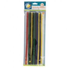 Chenille Stems (20pk) - 6 Vivid Colours (300mm)