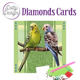 Dotty Designs Diamond Cards - Parakeets