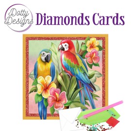 Dotty Designs Diamond Cards - Parrots