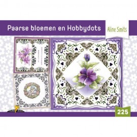 Hobbydols 225 - Paarse bloemen en Hobbydots