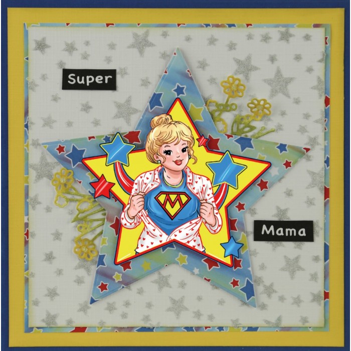 3D Cutting Sheet - Yvonne Creations - Bubbly Girls - Sweetheart - Super Girl 