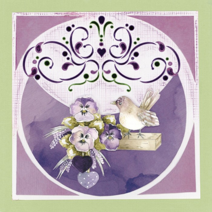3D Cutting Sheet - Precious Marieke - Purple Passion - Purple Violets 
