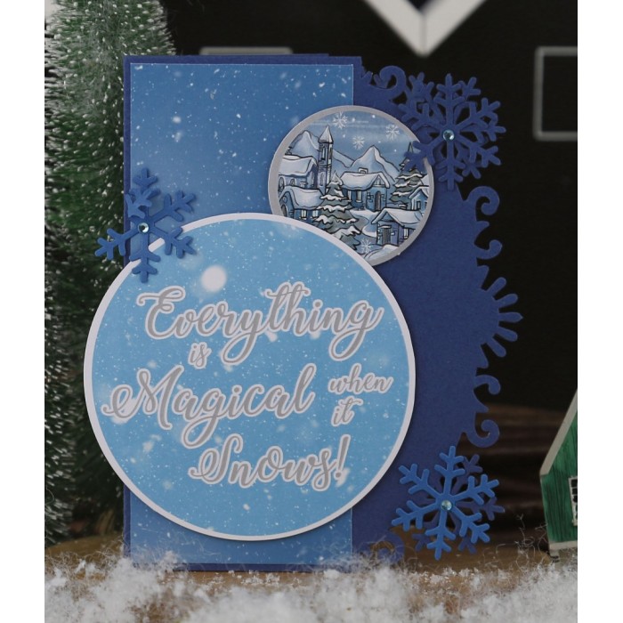 Card Deco Snowflake Collection - Shape Card Blue 