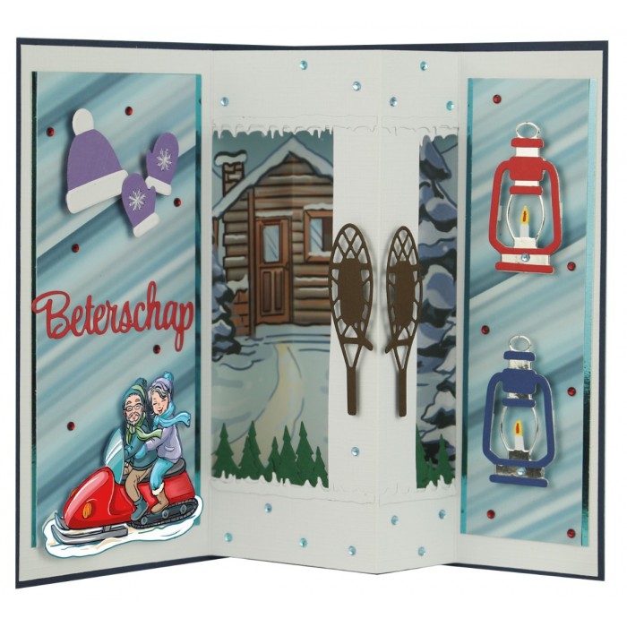 3D Cutting Sheet - Yvonne Creations - Funky Nanna – Nordic Winter - On the go 