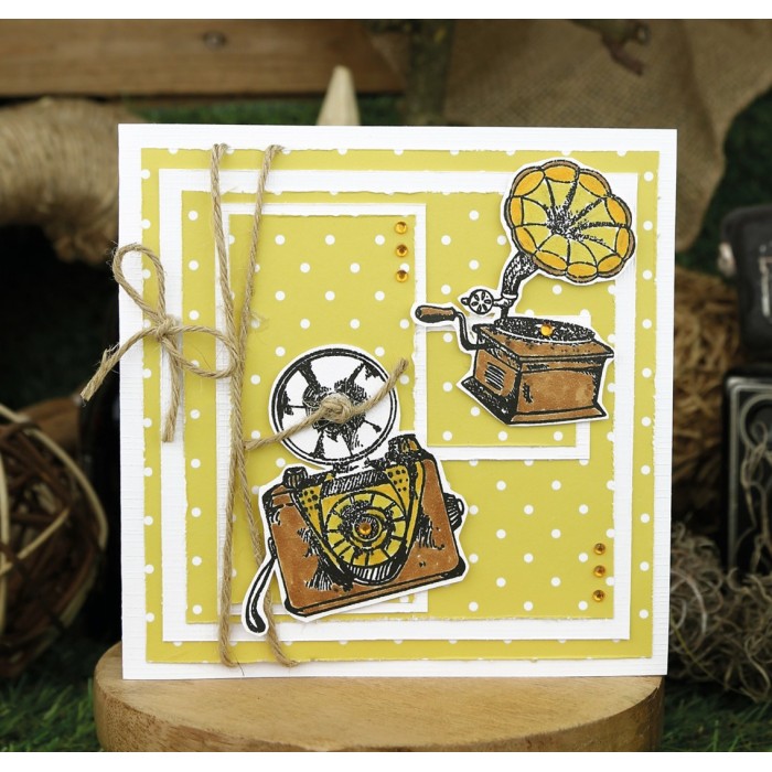 Card Deco Essentials Clear Stamps - Gramophone 