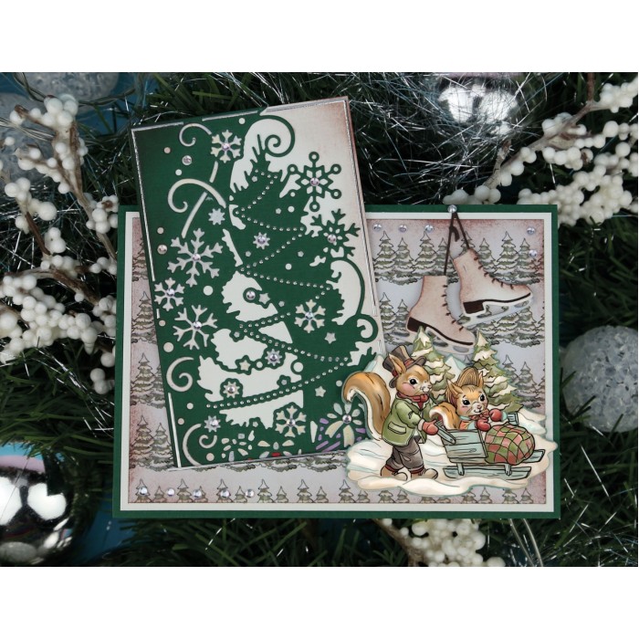 3D Cutting Sheet - Yvonne Creations - A Gift for Christmas - Snowfun 