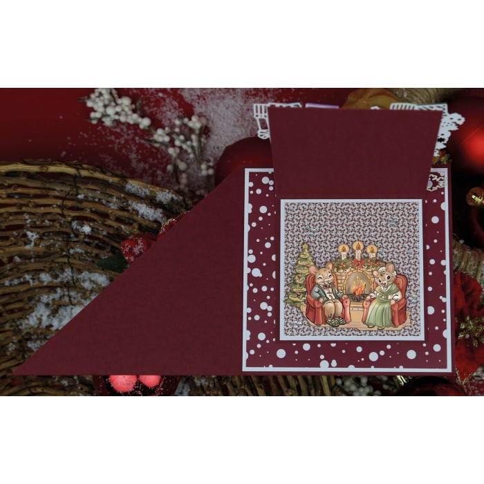 3D Cutting Sheet - Yvonne Creations - A Gift for Christmas - Fireplace 