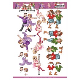 3D Cutting Sheet - Yvonne Creations - Bubbly Girls - Dancing