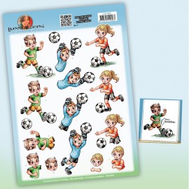 3D Cutting Sheet - Yvonne Creations - Soccer Players