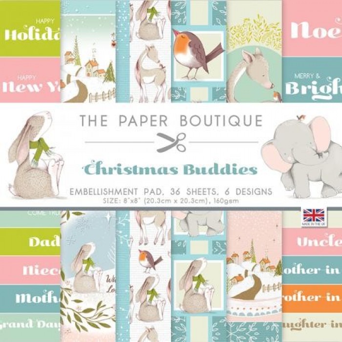 PB1726 - 8 x 8 Embellishments Christmas Buddies - The Paper Boutique