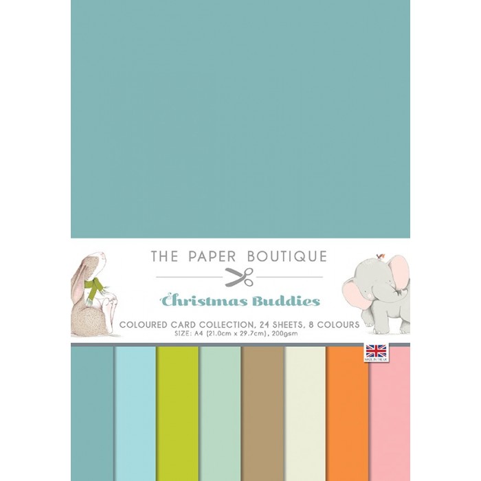 PB1727 - Coloured Card Collection Christmas Buddies - The Paper Boutique 