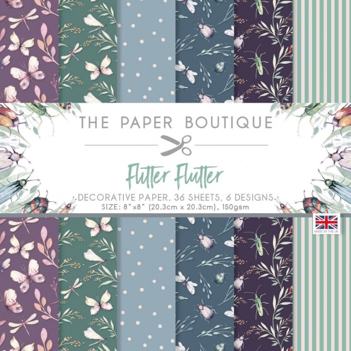 The Paper Boutique Flitter Flutter 8x8 Paper Pad 