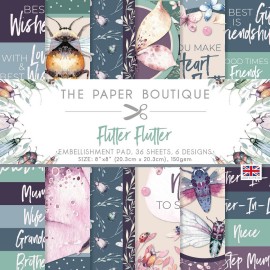 The Paper Boutique Flitter Flutter 8x8 Embellishments Pad