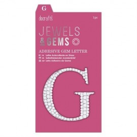 Adhesive Gem Letter - G - Jewels & Gems