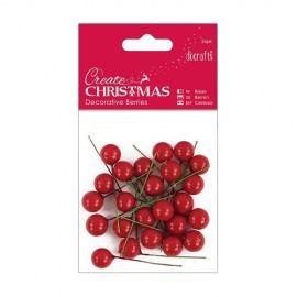 Decorative Berries (24pk) - Red