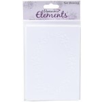 a6 white embossed cards & envelopes (5pk) floral oval (240gsm)