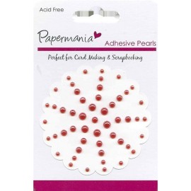 Adhesive pearls - red