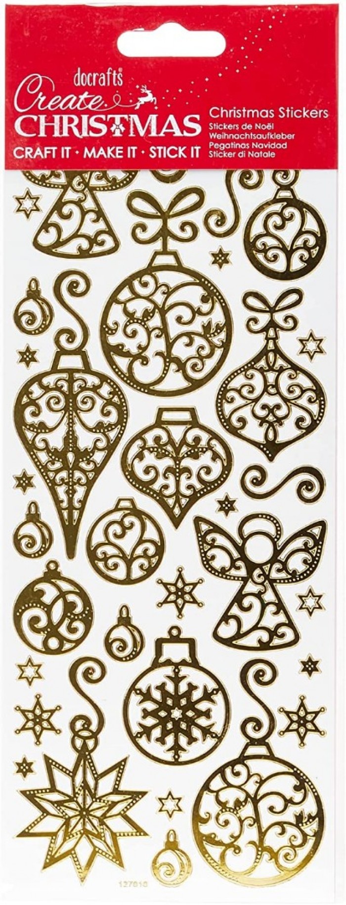 Gold Outline Stickers - Angels