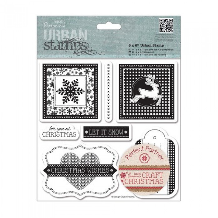 6 x 6" Urban Stamps (7pcs) - Craft Christmas