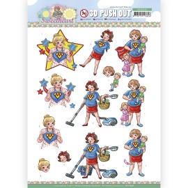 3D Push Out - Yvonne Creations - Bubbly Girls - Sweetheart - Super girl
