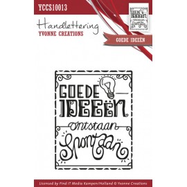     Clearstamp - Handlettering - Yvonne Creations - Goede ideeën