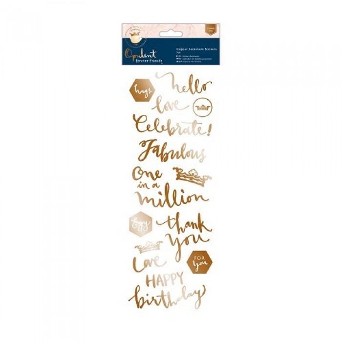 Copper Sentiment Stickers - Forever Friends - Opulent