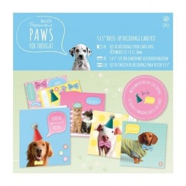 5 x 5" Dress Up Card Kit - Paws for Thought