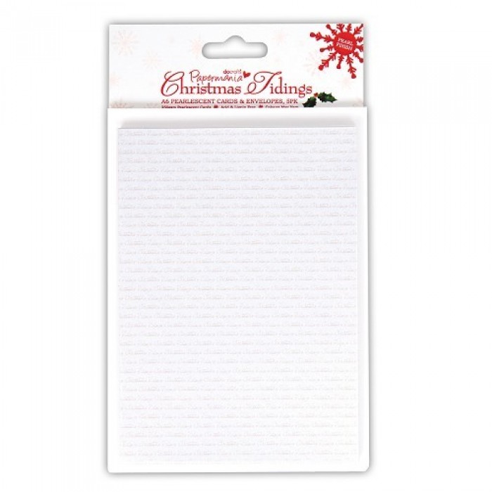  [A6 Pearlescent Cards & Envelopes (5pk) - Happy Christmas] A6 Pearlescent Cards & Envelopes (5pk) - Happy Christmas