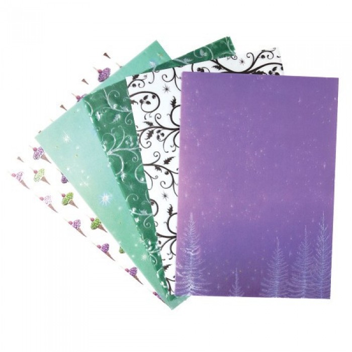 A5 Glitter Vellum Pack (20PK) - Enchanted Christmas