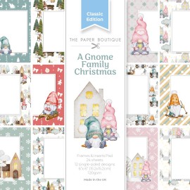 The Paper Boutique A Gnome Family Christmas Frames & Insert Papers for 6x6 Cards