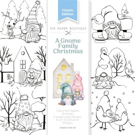 The Paper Boutique A Gnome Family Christmas 6x6 Colour Me Toppers Pad