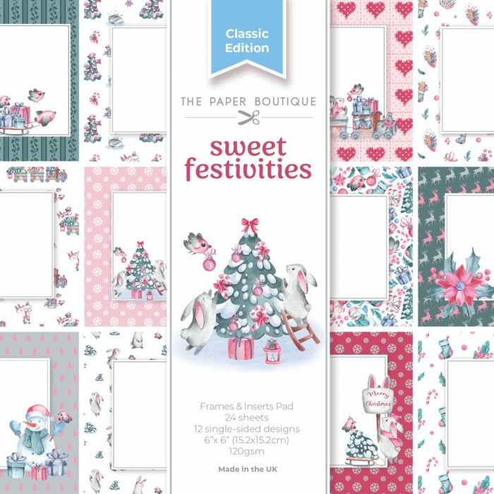 The Paper Boutique Sweetest Festivities Frames and Insert Papers for 6x6 Cards