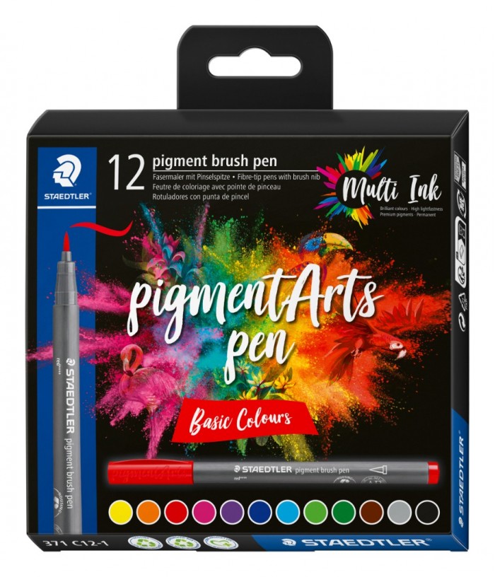 pigment calligraphy - kartonnen set 12 st
