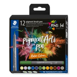pigment brush - kartonnen etui 12 st nature colours